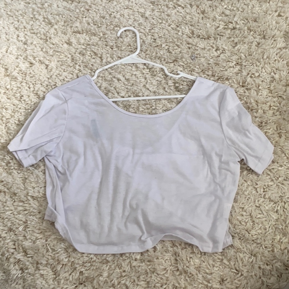 SHEIN crossover cropped tee